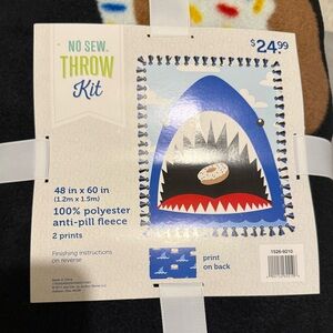 NTW No Sew Shark Fleece Tie Blanket
